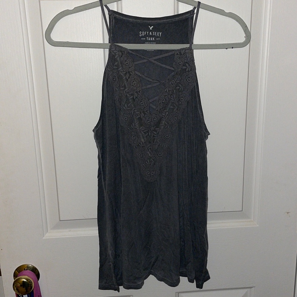 American Eagle Flowy Gray Camisole - image 1